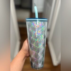 Starbucks Holographic Tumbler with Blue Lid